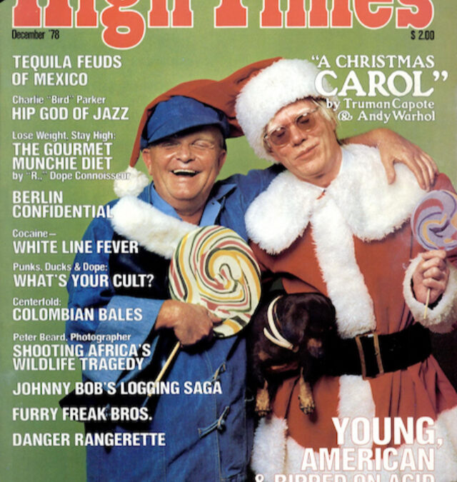 Behind the Scenes Photos of Andy Warhol and Truman Capote During a Photoshoot for High Times Magazine, 1978